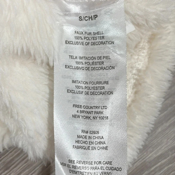 Free Country Alpine Butter Pile Vest Faux Fur White S - Picture 9 of 16